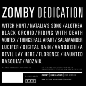 image of Zomby - Dedication CD