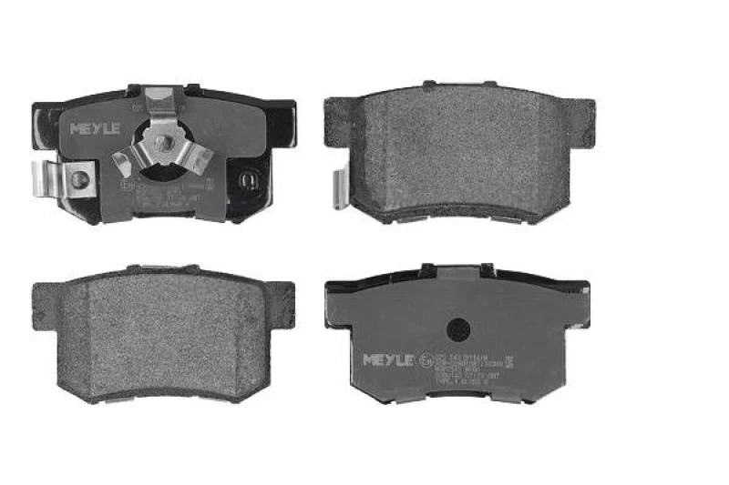 Image of MEYLE 025 242 3114/W Brake pad set Rear Axle, with acoustic wear warning, Original Quality, with anti-squeak plate Brake Pad Set,disc brake (402)