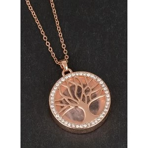 Equilibrium RGP Rose Quartz Tree of Life Necklace