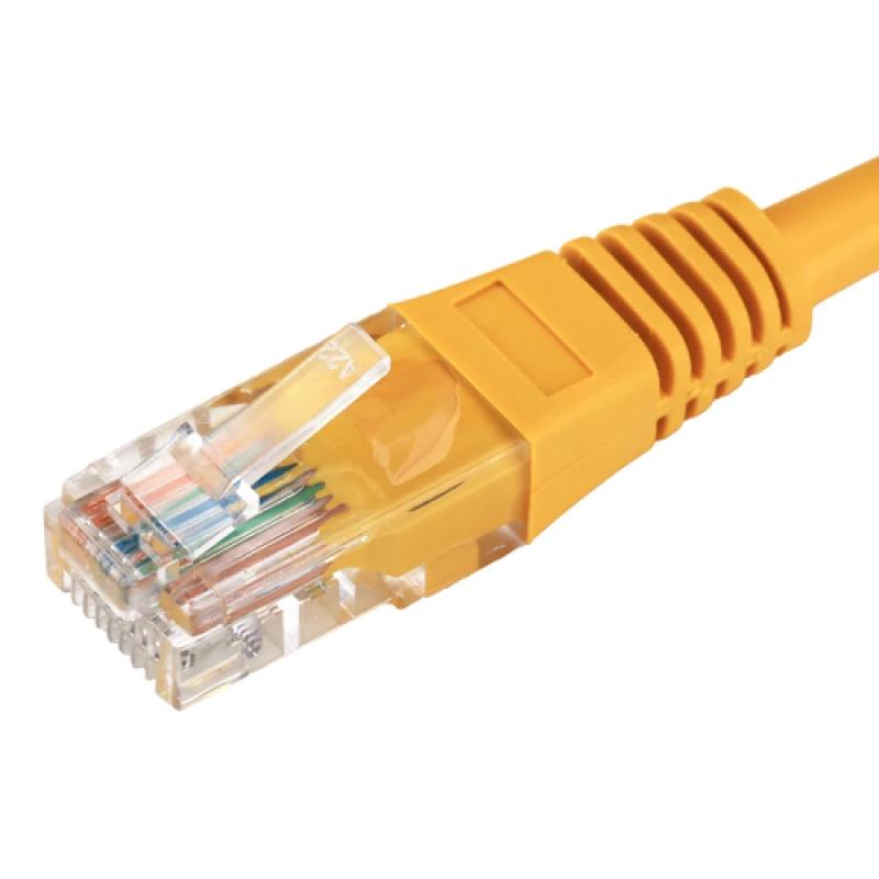 Image of Cablenet 0.3m Cat5e RJ45 Yellow U/UTP PVC 24AWG Flush Moulded Booted P