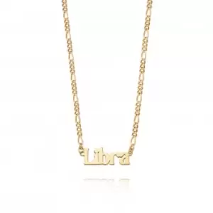 Image of Libra Zodiac 18ct Gold Plated Necklace ZN07_GP