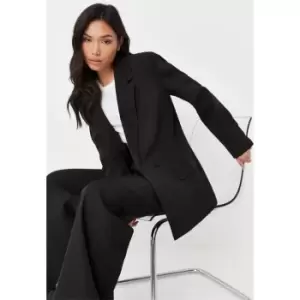 image of Missguided Tailored Double Breasted Blazer - Black