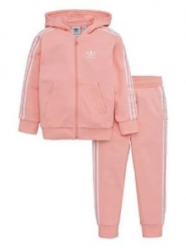Image of Adidas Originals Lock Up Hoodie Tracksuit - Pink