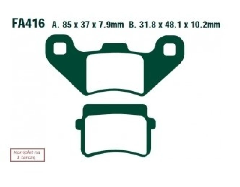 Image of EBC Brakes FA416TT Brake pad set Brake Pad Set,disc brake (402)