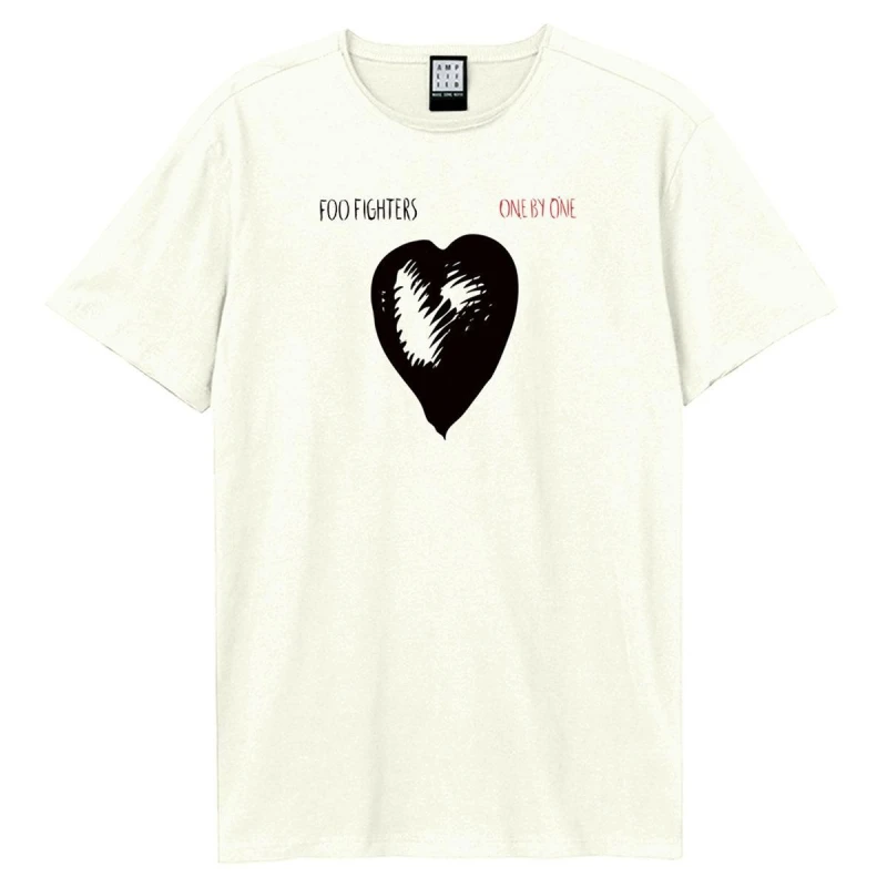 Image of Amplified Amplified Men Classic One By One Cover Foo Fighters Vintage T-Shirt in White Size: 3X-Large White XXXL Male 5063806407010