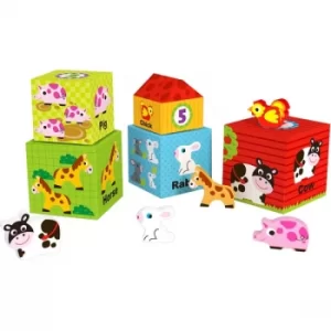 Image of Nesting Farm Box Wooden Activity Toy