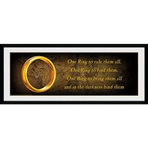 image of Lord of the Rings One Ring Framed Collector Print