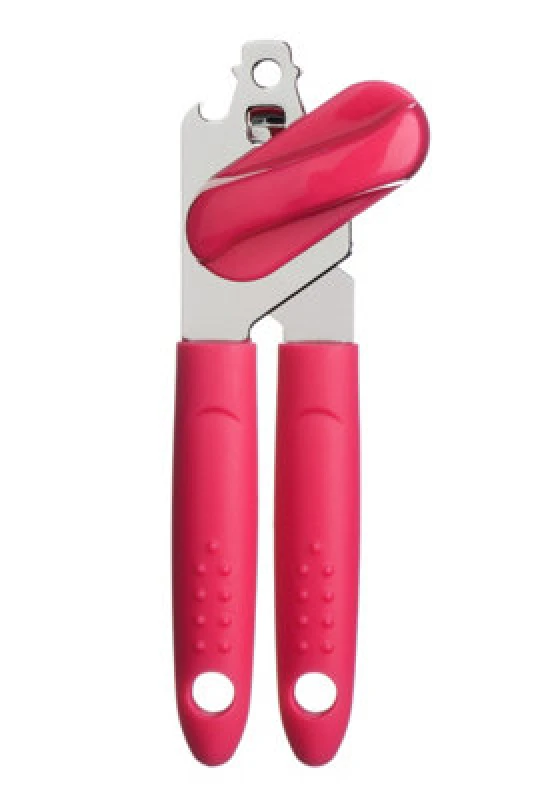 Image of Premier Housewares Blue PP Can Opener, Stainless Steel and Blue Can Opener, Manual Can Opener for all Kinds of Cans and Tins Pink