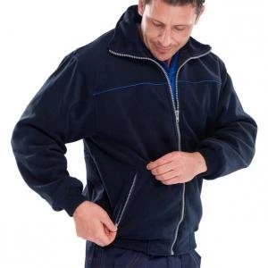 Image of Click Workwear Endeavour Fleece with Full Zip Front 4XL Navy Blue Ref