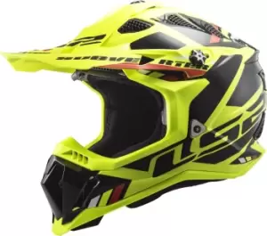 Image of LS2 MX700 Subverter Evo Stomp Motocross Helmet, black-yellow, Size 2XL, black-yellow, Size 2XL