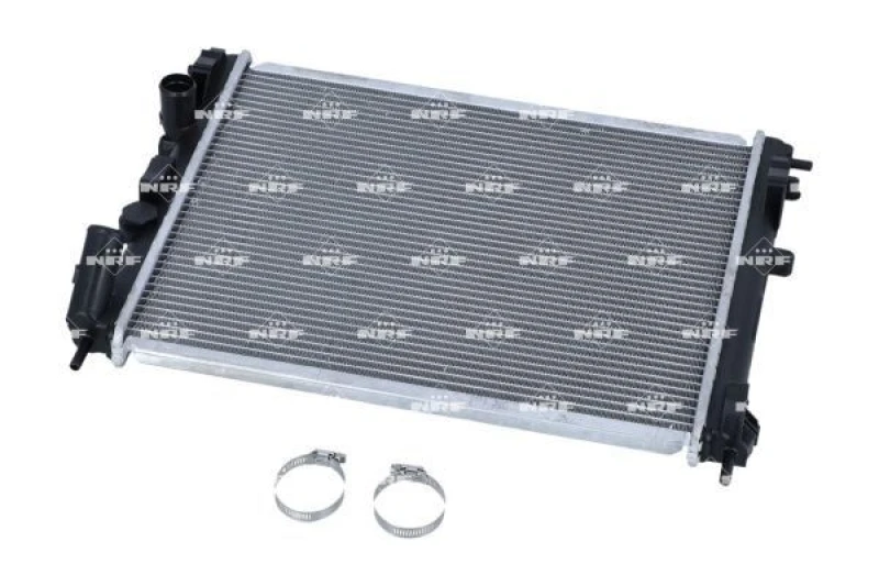 Image of NRF 56099 Engine radiator EASY FIT Brazed cooling fins, Aluminium, with mounting parts Aluminium Radiator,engine cooling (470)