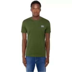 Image of Diesel Patch Logo T-Shirt Mens - Green