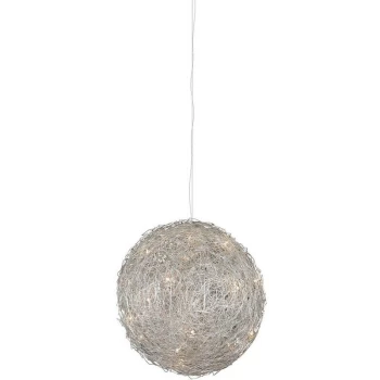 image of Linea Verdace Lighting - Linea Verdace Wire Ball Spherical Pendant Ceiling Light Aluminum