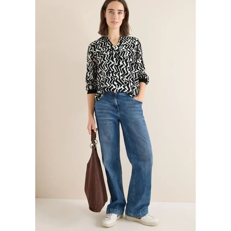 Image of cecil Womens blouse Cecil Piping Gris Female M
