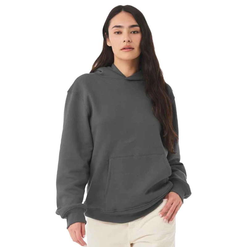 Image of Bella + Canvas Mens Heavyweight Pullover Hoodie in Dark Grey Size: Large Dark Grey Male L