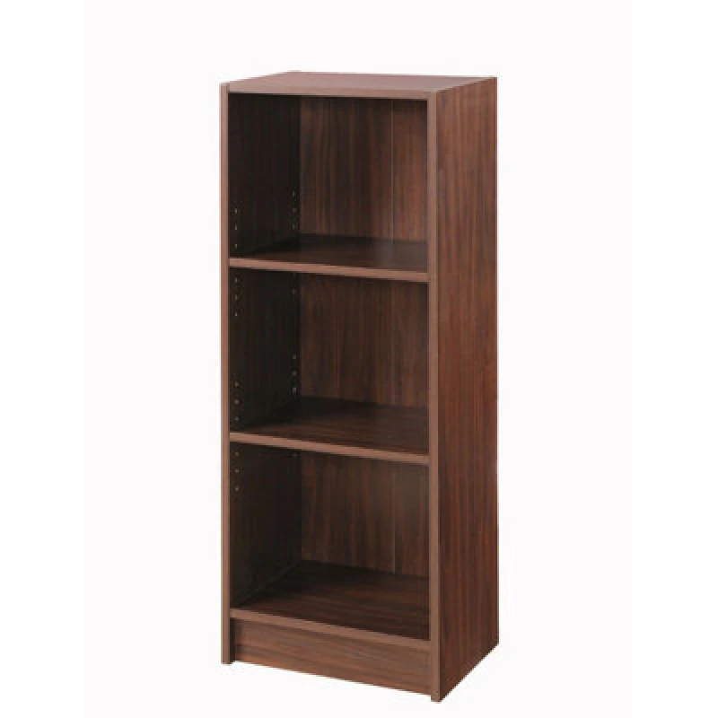 Image of Timber Art Design 3 Tier Cube Bookcase Display Shelving Storage Unit Wood Furniture Walnut