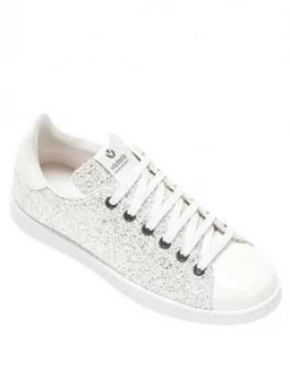 image of Victoria Glitter Trainers - White