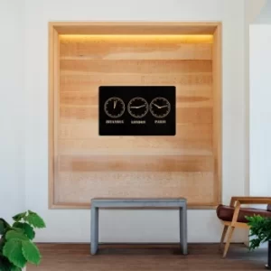 Image of Ten Black Decorative Wooden Wall Clock