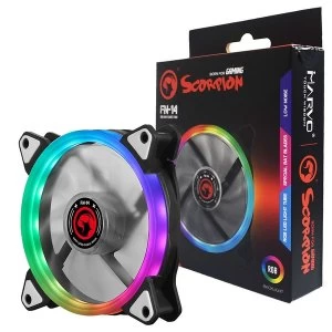 image of Marvo Scorpion FN-14 RGB 120mm 1100RPM RGB LED Fan