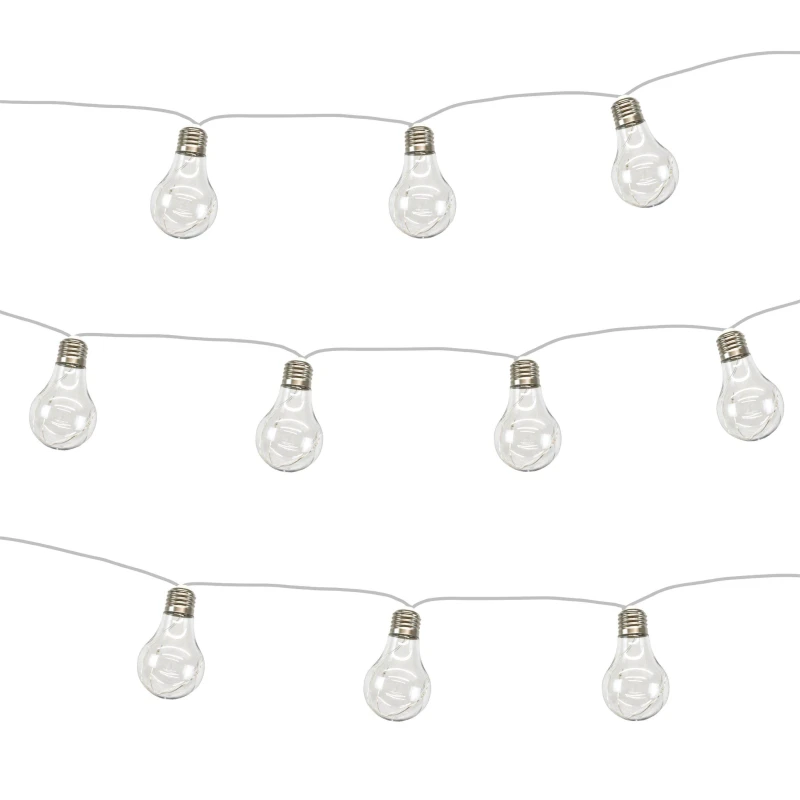 Image of Streetwize 2m Solar Micro LED Bulb String Lights (10 Piece) - White White One Size