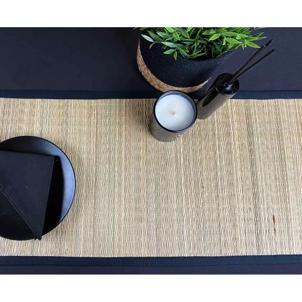 image of Esselle Spey Dry Grass Table Runner 35x180cm Black Colour