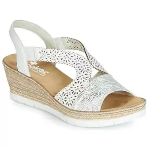 Image of Rieker PASCALINE womens Sandals in White,8