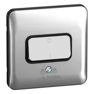 Image of Schneider LSD 10A 3P Isolator Switch Black Insert Polished Chrome - GGBL1013BPC