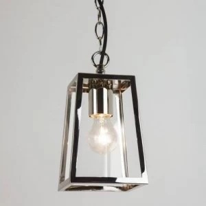 image of 1 Light Outdoor Ceiling Pendant Light Polished Nickel, E27