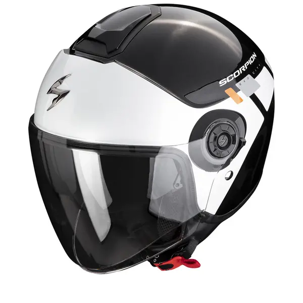 Image of Scorpion Exo-City II Mall Metal Black-White-Silver Jet Helmet XS