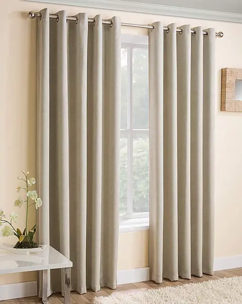 Image of JD Williams Vogue Light Filtering Eyelet Curtain Cream 229 x 229cm YK67807