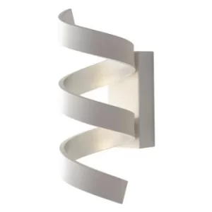 image of Fan Europe HELIX LED Swirl Wall Light White, Silver 720lm 3000K 10x26x13.5cm