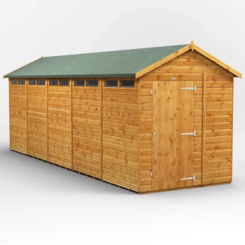Image of 20x6 Power Apex Security Shed - Brown