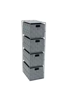 Image of Vichy 4 Drawer Narrow Nylon Storage Tower