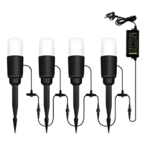 Image of Zink LAPIN 4 Light LED Pathway Light Kit Black