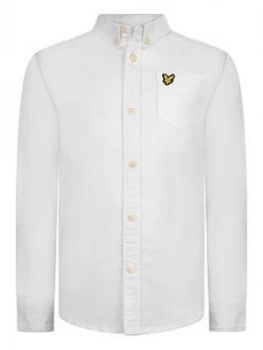Image of Lyle & Scott Boys Classic Long Sleeve Oxford Shirt - White