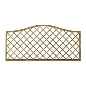 image of Forest Garden Pressure Treated Decorative Europa Hamburg Garden Screen 1.8mx0.9m