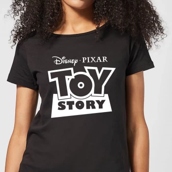 Toy Story Logo Outline Womens T-Shirt - Black - S