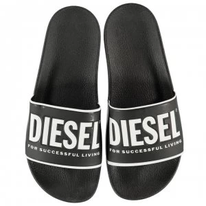 image of Diesel Logo Sliders - Black H7325