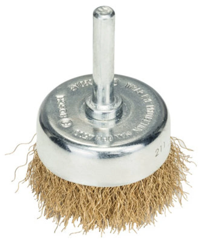 Image of Bosch 0.2mm Crimped Brass Wire Brush 2608622008 Diameter: 50mm