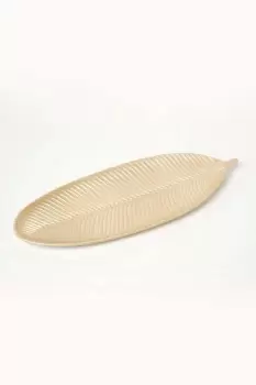 Image of Gold Decorative Leaf Coffee Table Tray