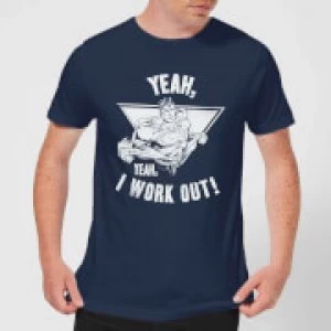 Image of DC Comics Superman I Work Out T-Shirt - Navy - L - Black