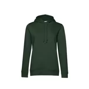 Image of B&C Womens/Ladies Organic Hoodie (L) (Forest Green)