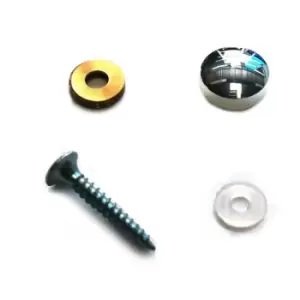 Image of Fixing Elements for Glass and Mirrors Small Supports - Colour Chrome - Pack of 16