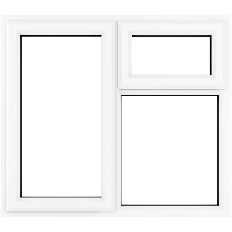 Image of Crystal Triple Glazed Window White Lh Top 1190 X 965Mm Clear 36WHTG1190965