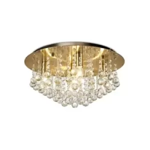 Image of Ceiling lamp Acton Antique brass 5 bulbs 23cm