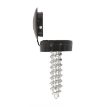Image of Numberplate Screw & Flip Cap 4.2 X 19MM Black Pack of 50
