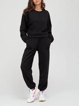 Puma Sweat Top & Jogger Set - Black Size XL Women