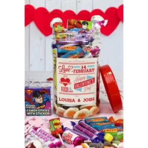 Image of Personalised Be My Valentine Sweet Jar