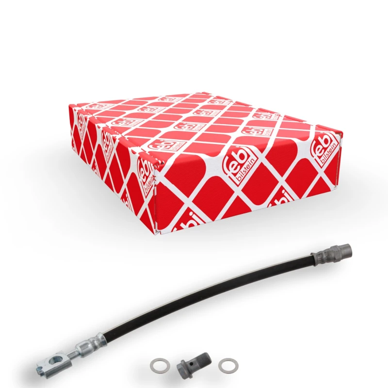 Image of FEBI BILSTEIN 30857 Brake Hose Rear Axle Left, with banjo bolt Brake Hose (83)