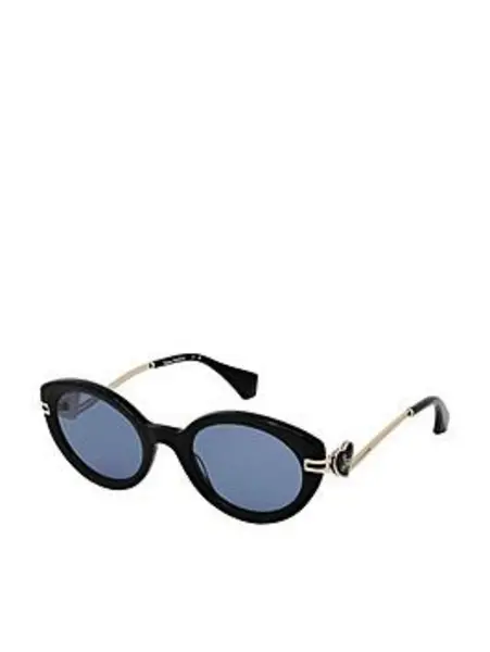 image of Vivienne Westwood Shiny Solid Black Sunglass Black VWR8G Unisex